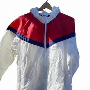 80s nike windbreaker jacket white